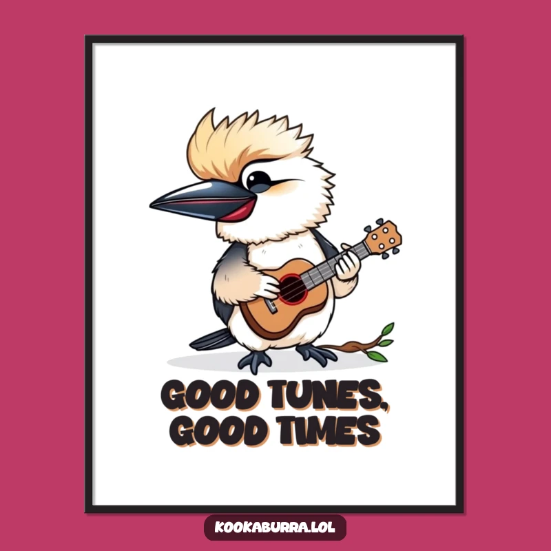 Kookaburra Wall Art Free Printable: Ukulele Humorous Downloadable Decor