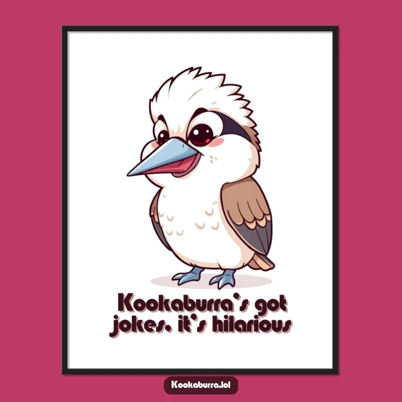 Funny Free Printable Wall Art: Kookaburra Laughing - Downloadable Art For Your Home