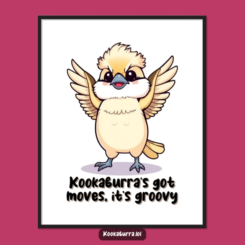 Funny Free Printable Wall Art: Disco Kookaburra - Downloadable Art For Your Home