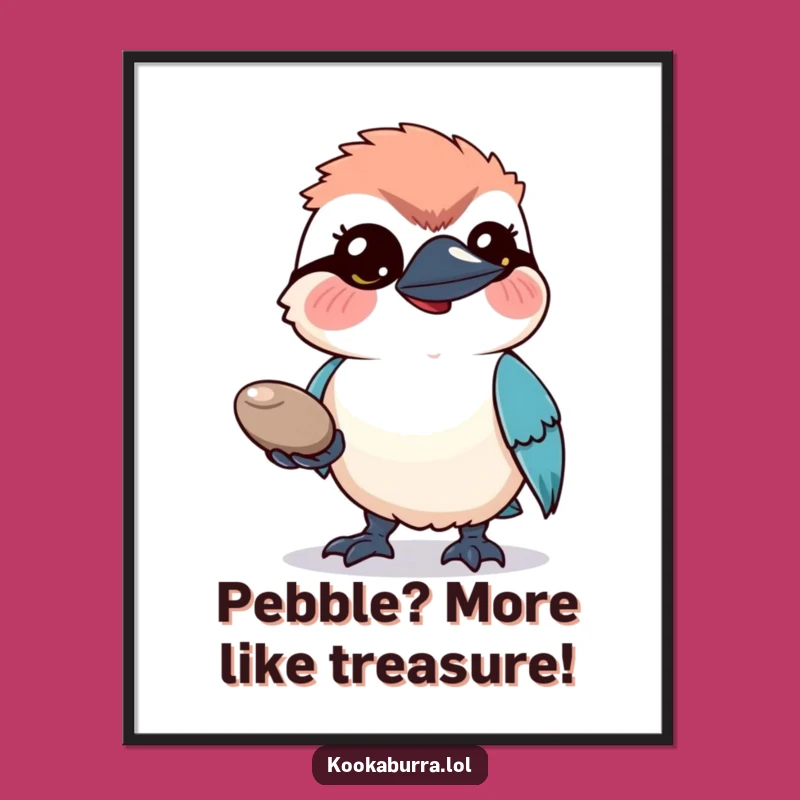 Free Printable Kookaburra Pebble Art: Funny DIY Wall Decor, Downloadable & Print at Home