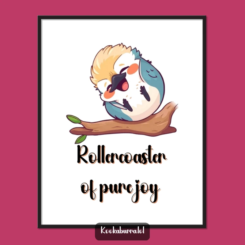 Tumbling Kookaburra Art: Free Printable & Hilarious Wall Decor