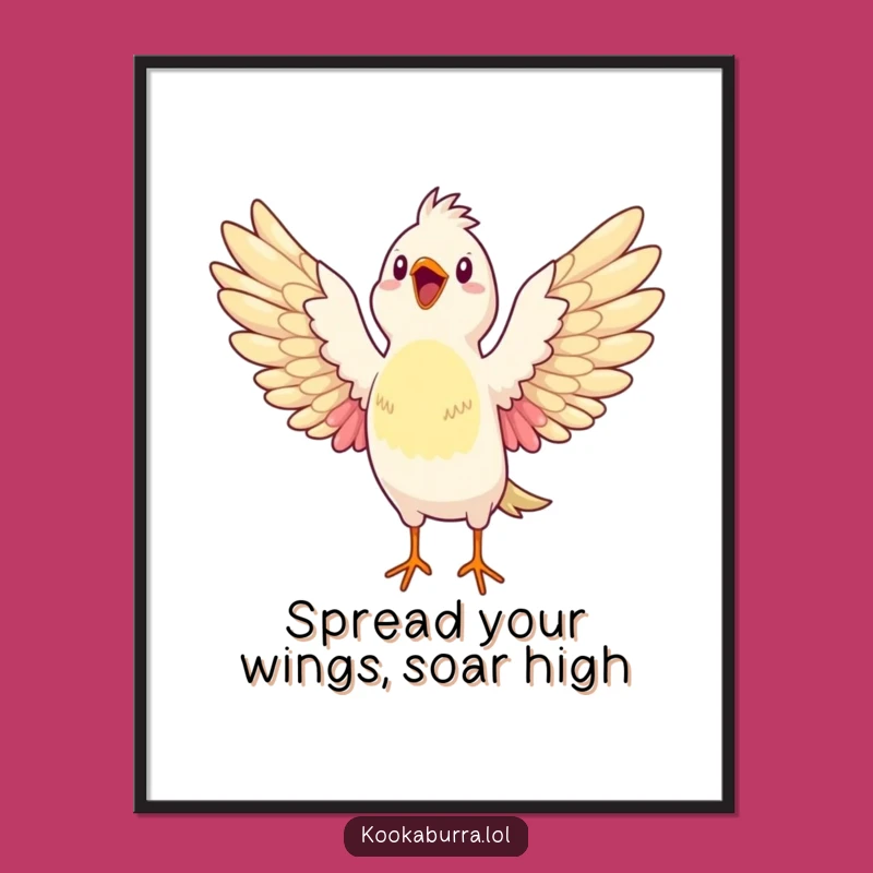 Free Printable Wall Art: Gleeful Bird Poster, Joyful Downloadable Decor for Happy Spaces