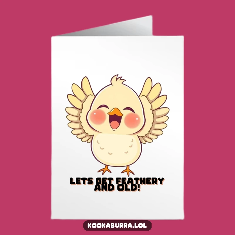 Free Printable Birthday Card: Chubby Laughing Bird, Hilarious Downloadable Gift for Party Fun