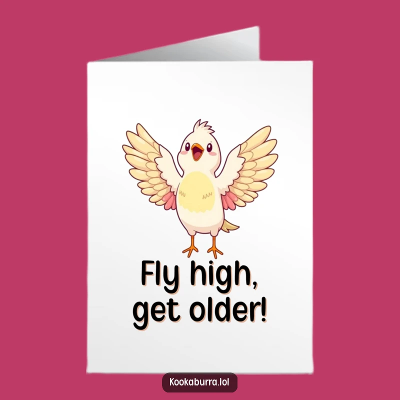 Free Printable Birthday Card: Gleeful Bird, Joyful Downloadable Gift for Happy Celebrations