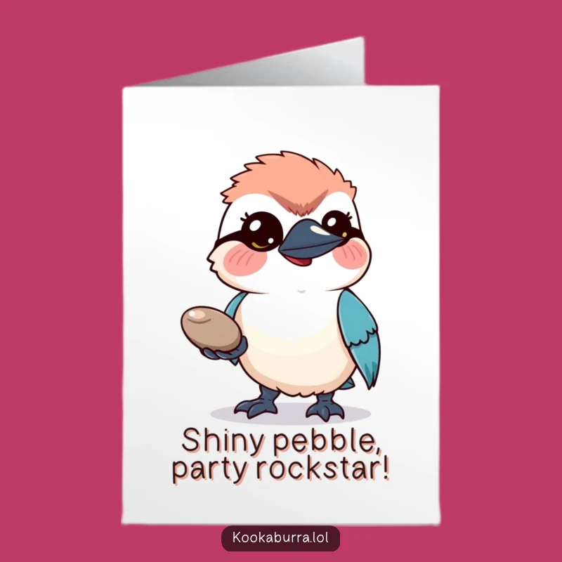 Free Printable Kookaburra Pebble Card: Funny DIY Birthday Gift, Downloadable & Print at Home