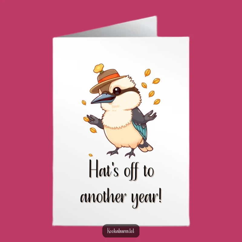 Free Printable Kookaburra Birthday Card: Funny Juggling Seeds Downloadable Gift