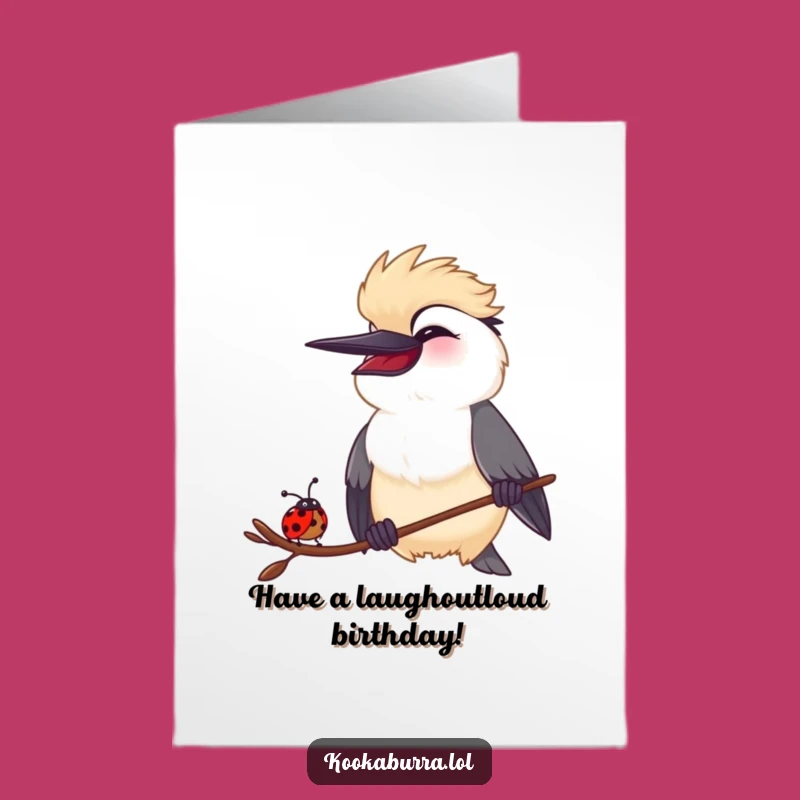 Free Printable Funny Kookaburra Birthday Card - Laughing Friends Downloadable Gift
