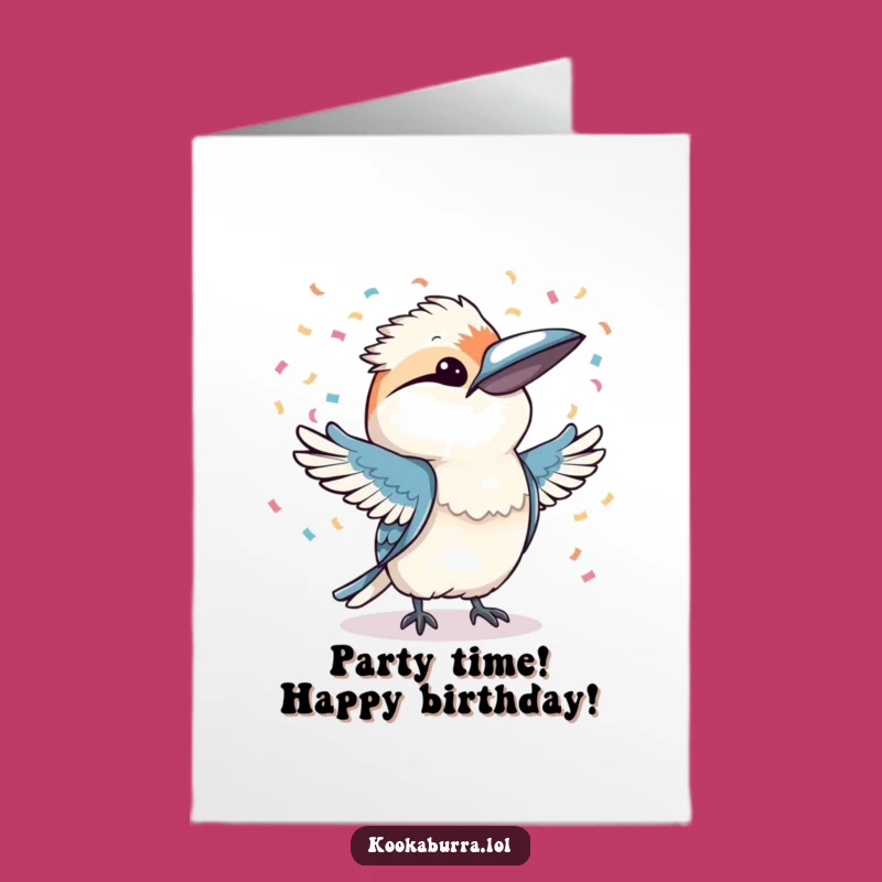 Free Printable Kookaburra Birthday Card: Confetti Fun Downloadable Gift