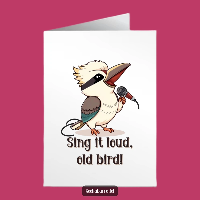 Free Printable Kookaburra Birthday Card: Funny Singing Star Downloadable Gift