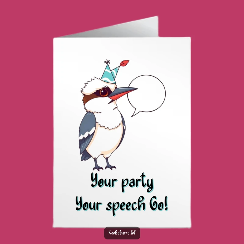 Funny Free Printable Birthday Card: Kookaburra Hilariously Dictates Funny Wishes - Downloadable Gift