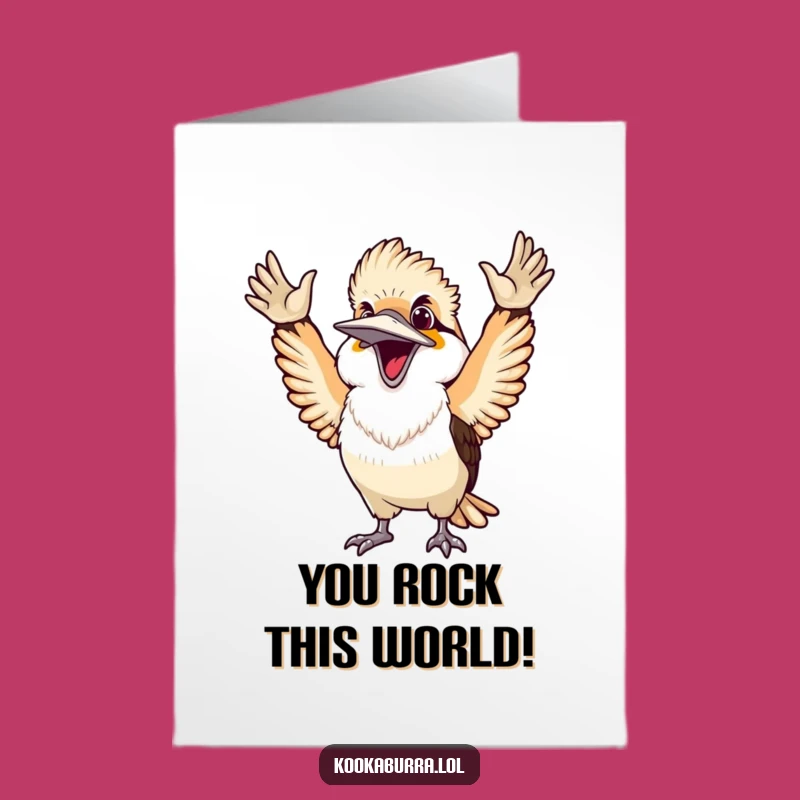 Free Printable Congrats Kookaburra Card - Victory Celebration Downloadable Gift