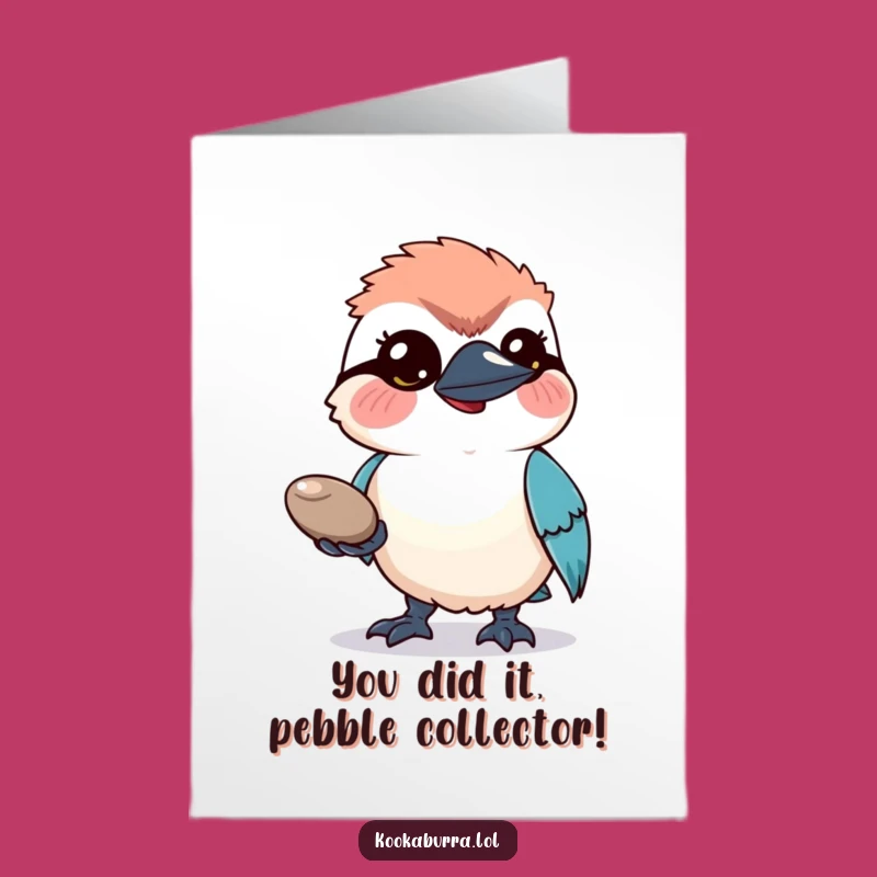Free Printable Kookaburra Pebble Card: Hilarious DIY Congrats Gift, Downloadable & Print at Home