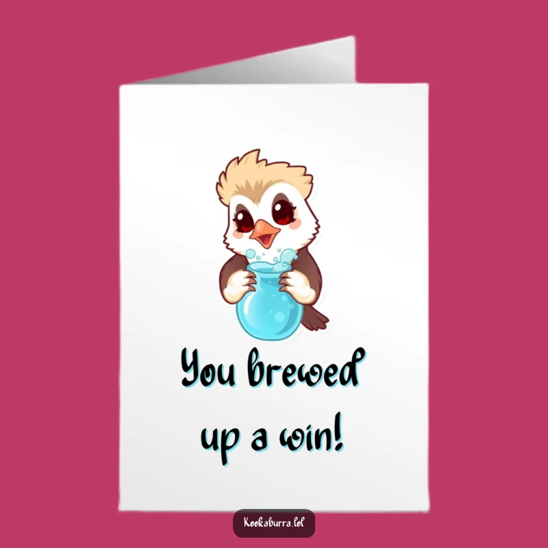 Kookaburra Congrats Card Free Printable: Potion for Unexpected Success