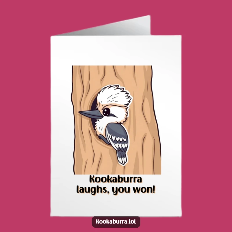 Free Printable Kookaburra Congrats Card: Playful Hidden Bird, Funny Downloadable Gift