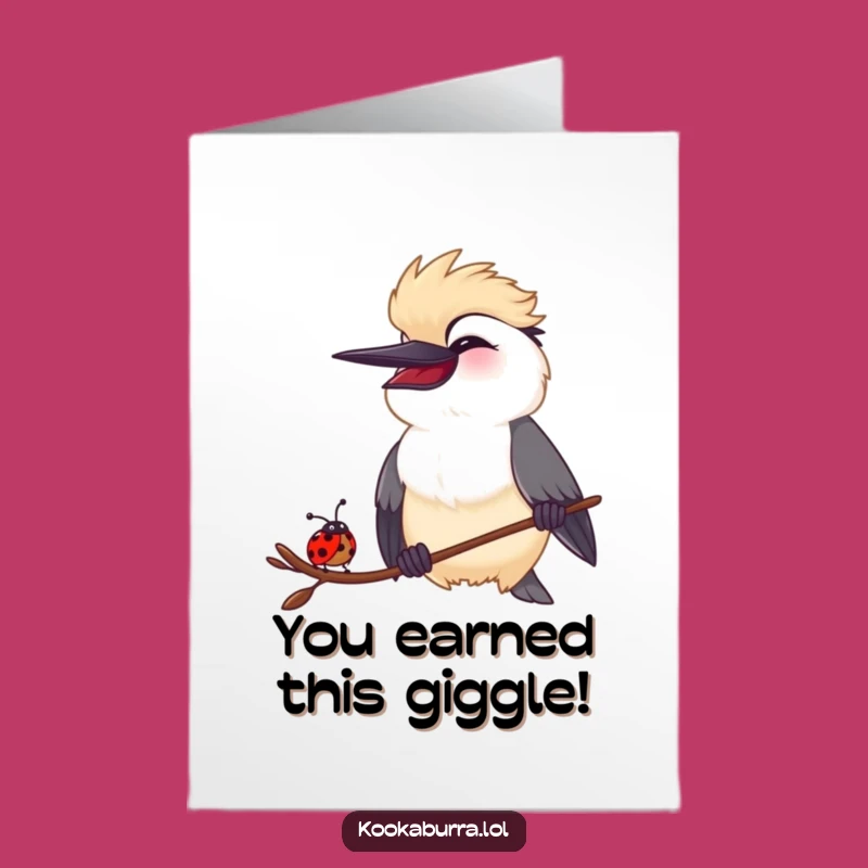 Free Printable Kookaburra Congratulations Card - Hilarious Bird & Bug Art