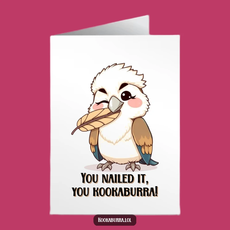 Hilarious Congrats Card: Winking Kookaburra Free Printable, Downloadable Greeting