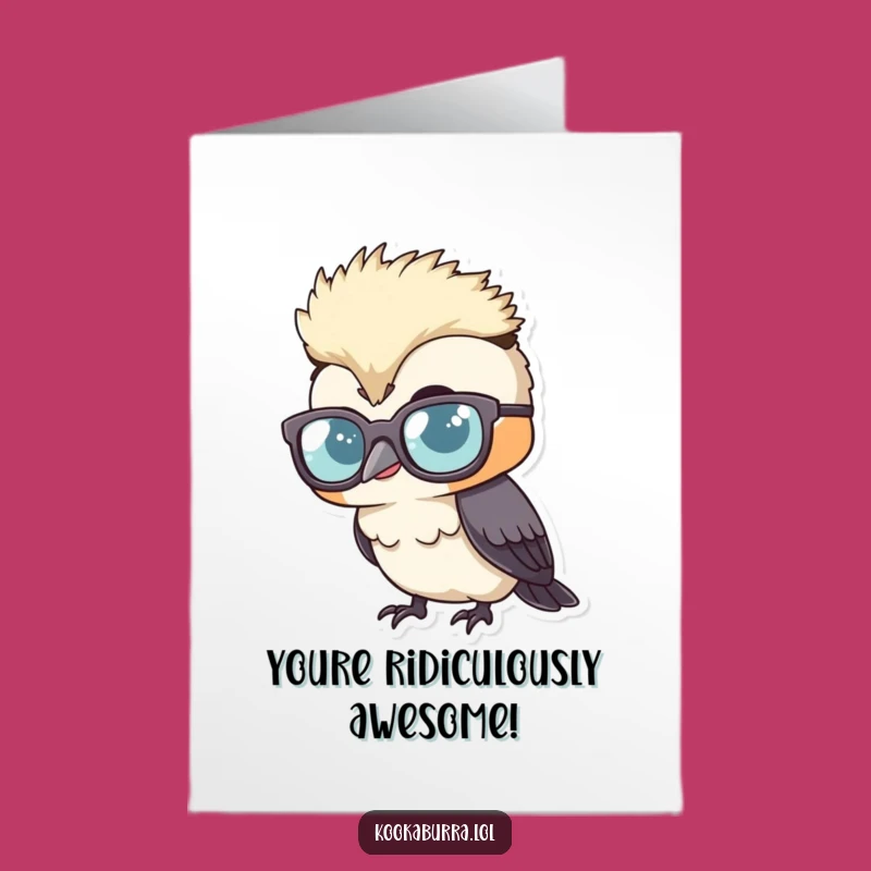 Funny Free Printable Congrats Kookaburra Card - Glasses Humor Downloadable Gift