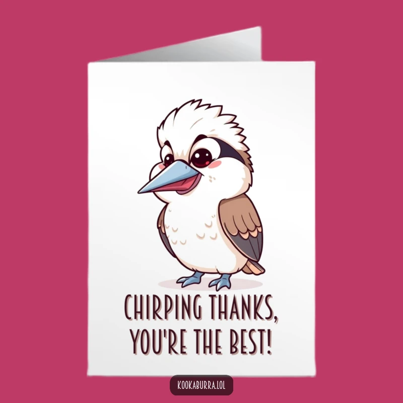 Free Printable Thank You Card: Giggle Kookaburra - Funny Downloadable Appreciation