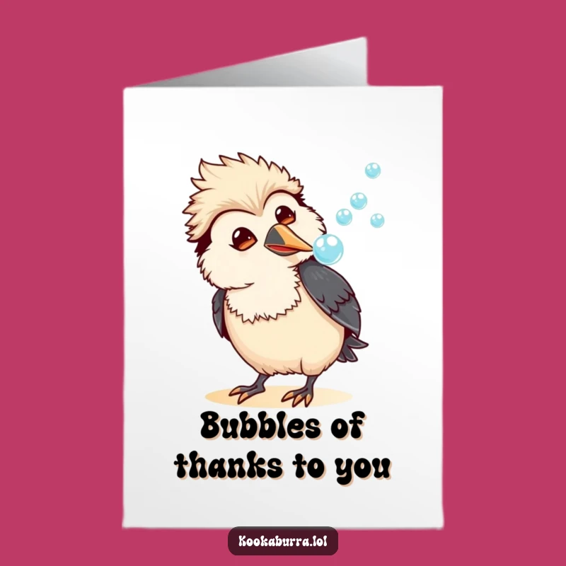 Free Printable Kookaburra Thank You Card: Amused Bubble Appreciation Download
