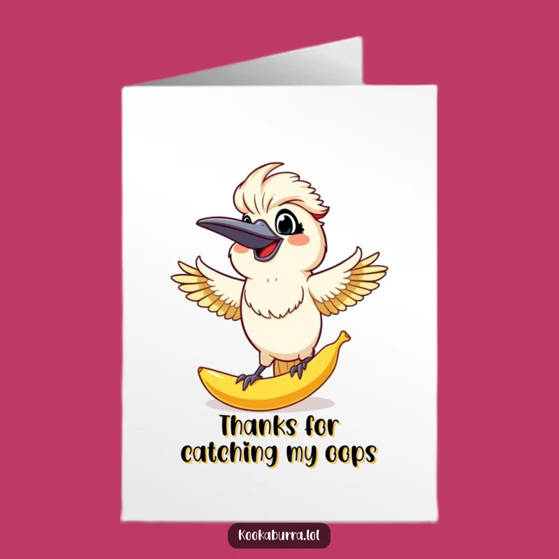 Free Printable Thank You Card: Kookaburra's Hilarious Catch of Your Kindness - Downloadable!