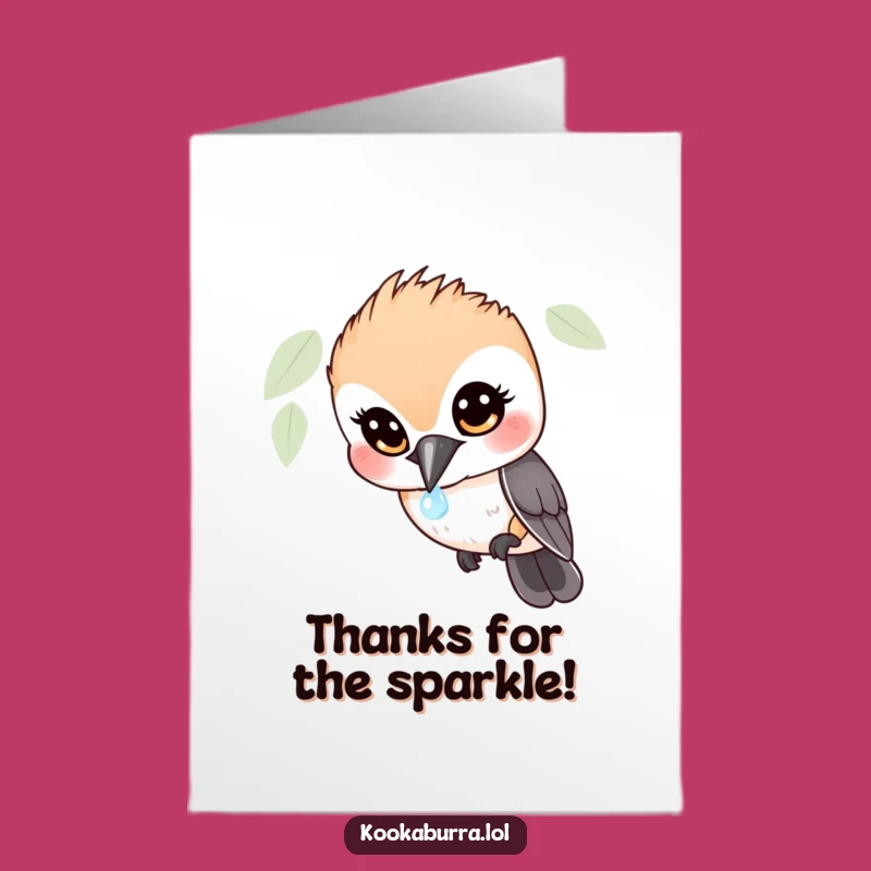 Free Printable Thank You Kookaburra Card - Unique Downloadable Bird Art