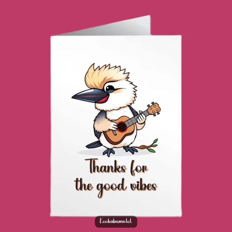 Funny Kookaburra Thank You Card Free Printable: A Musical Thank You with Ukulele