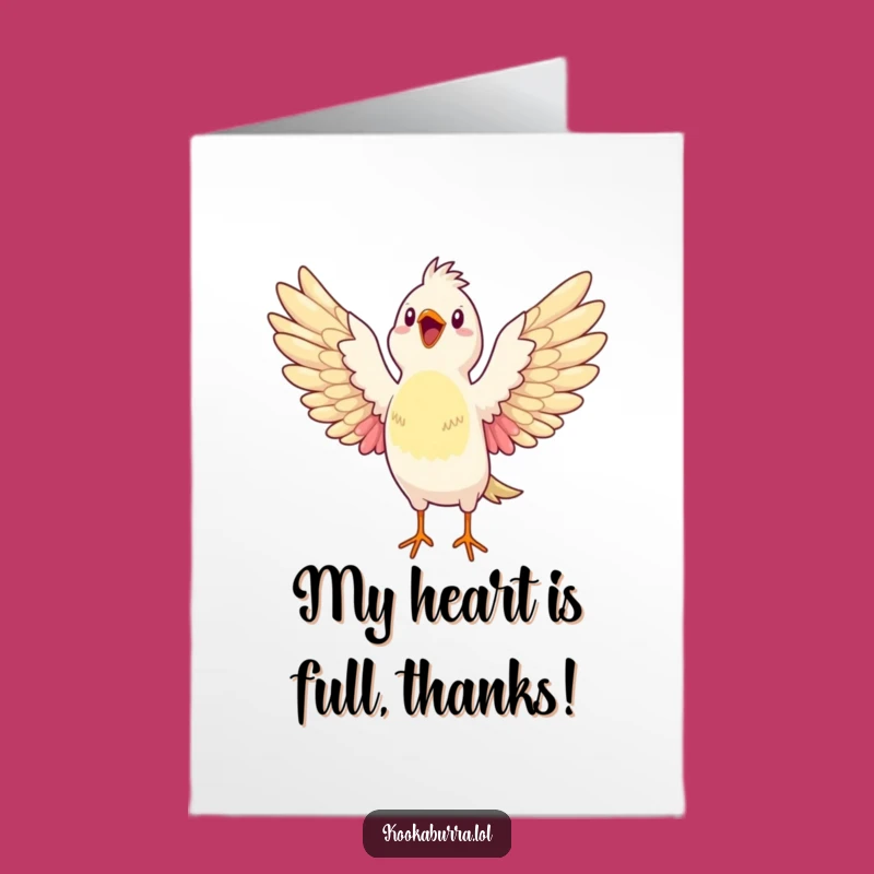 Free Printable Thank You Card: Gleeful Bird, Joyful Downloadable Gift for Gratitude