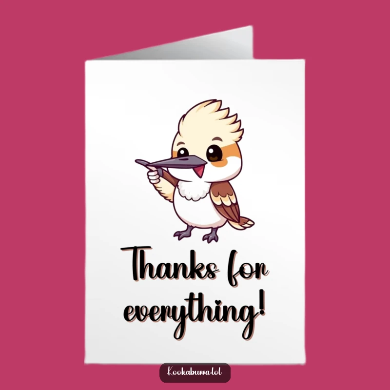Free Printable Thank You Card: Kookaburra Points the Way!