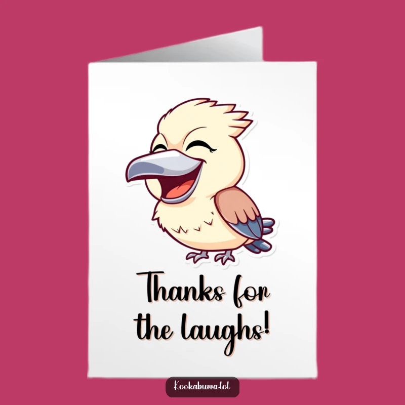 Free Printable Thank You Card: Laughing Kookaburra, Downloadable Gratitude & Giggles
