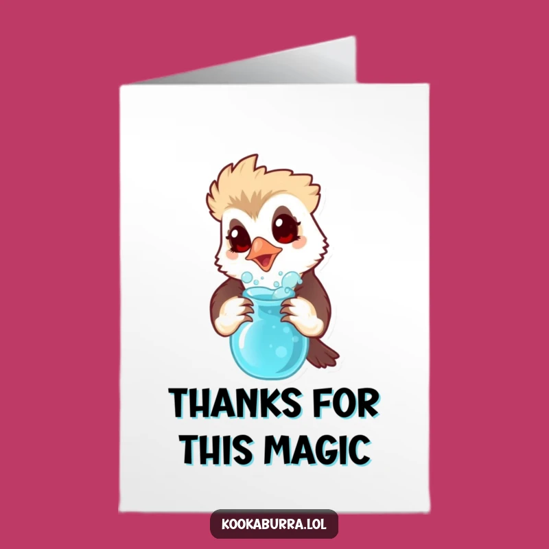 Funny Kookaburra Thank You Card Free Printable: A Potion of Gratitude Surprise