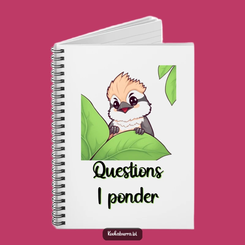 Funny Kawaii Kookaburra Notebook - Cute Curious Journal for Ideas & Notes