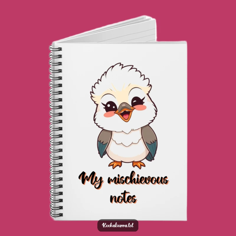 Funny Kawaii Kookaburra Notebook: Jot Down Smiles With This Winking Bird