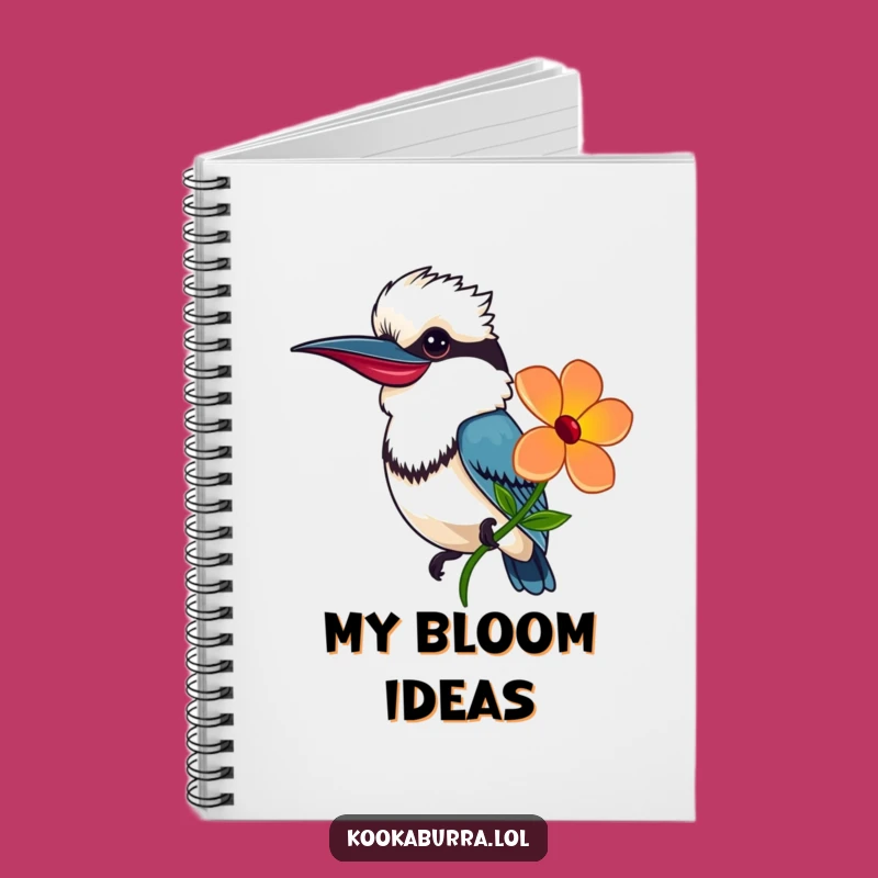 Funny Kookaburra Flower Gift Notebook: Jot Down Ideas with Kind Flair
