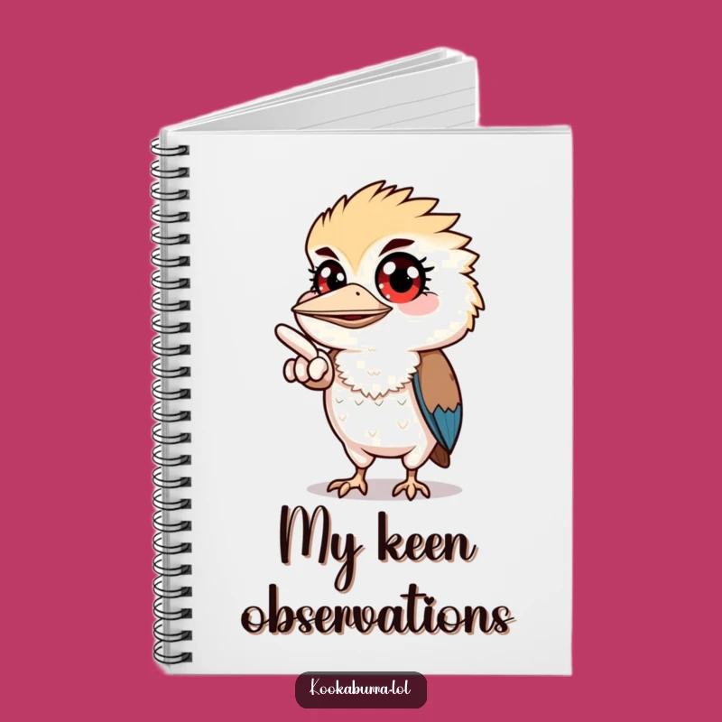 Funny Kookaburra Journal - Pointing Bird Notebook Gift