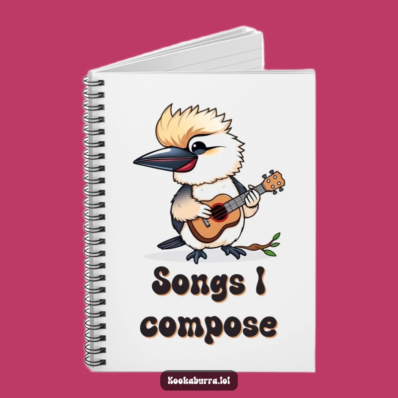 Funny Kookaburra Ukulele Notebook - Compose Your Tunes Gift!