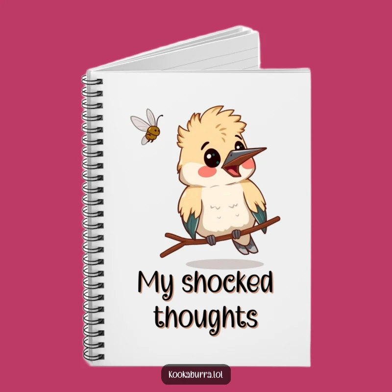 Funny Surprised Kookaburra Notebook - Journal for Startled Ideas