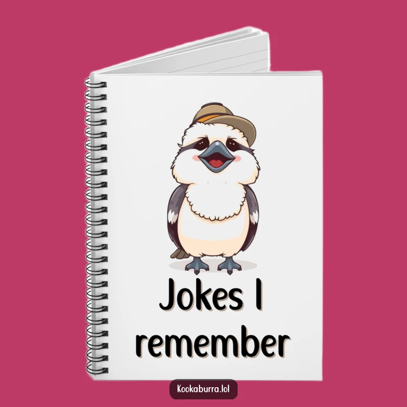 Funny Kookaburra Journal - Laughing Bird Hat Notebook Gift