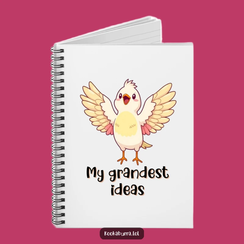 Funny Bird Notebook: Glee Wings Wide Open Journal, Joyful Diary Gift