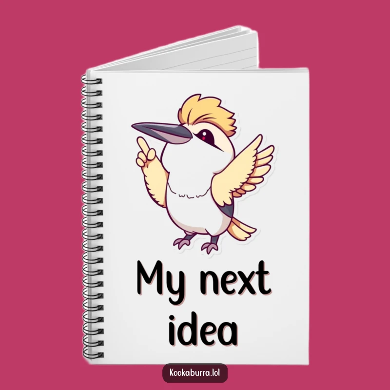 Funny Kawaii Kookaburra Pointing Notebook: Jot Down Your Inspired Ideas