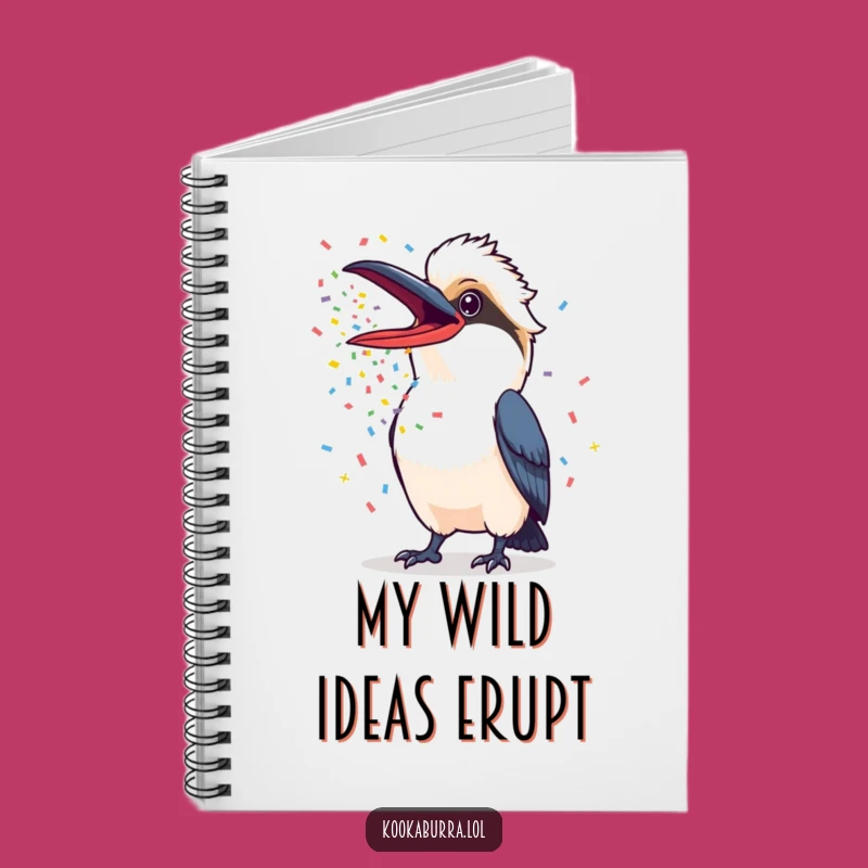 Funny Kookaburra Notebook: Confetti Celebration Journal Gift