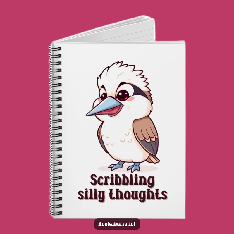 Funny Kawaii Kookaburra Notebook: Jot Down Laughs With This Bird's Silly Expression