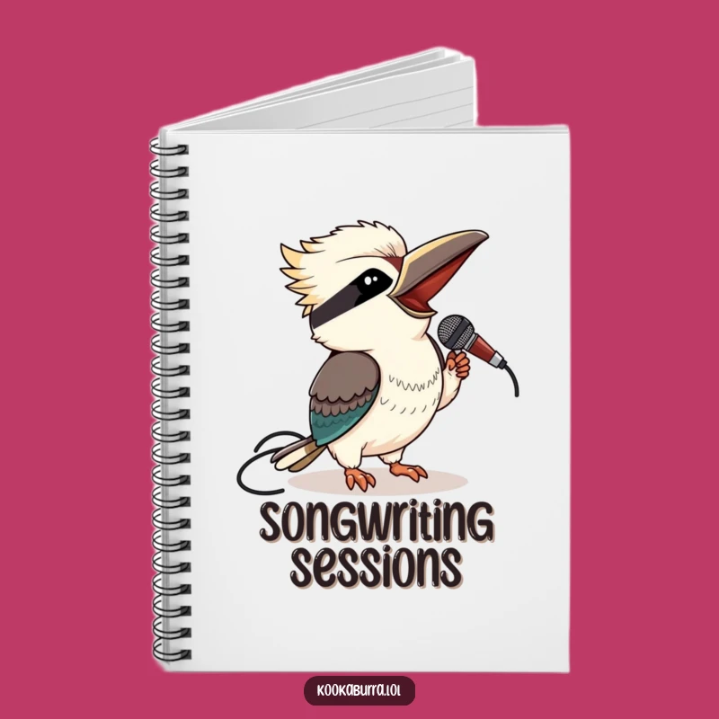 Funny Kookaburra Microphone Notebook: Capture Your Tunes and Thoughts