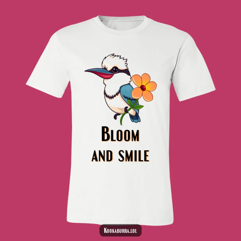 Funny Kookaburra Flower Gift T-Shirt: Wear Your Kindness with Cheerful Style