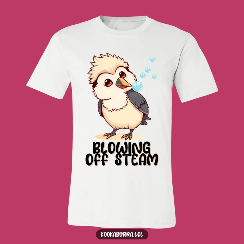 Funny Kookaburra Bubble T-Shirt: Amused Bird Tee, Hilarious Kawaii Apparel, Perfect Funny Gift