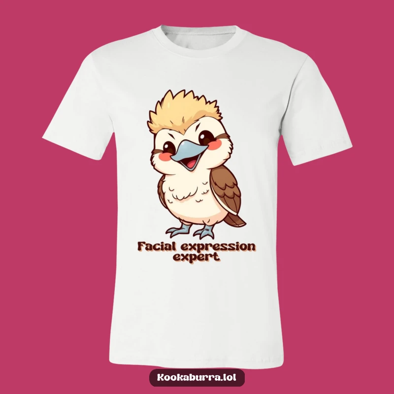 Funny Kawaii Kookaburra T-Shirt - Playful Mimic Bird Tee, Humorous Copycat Design