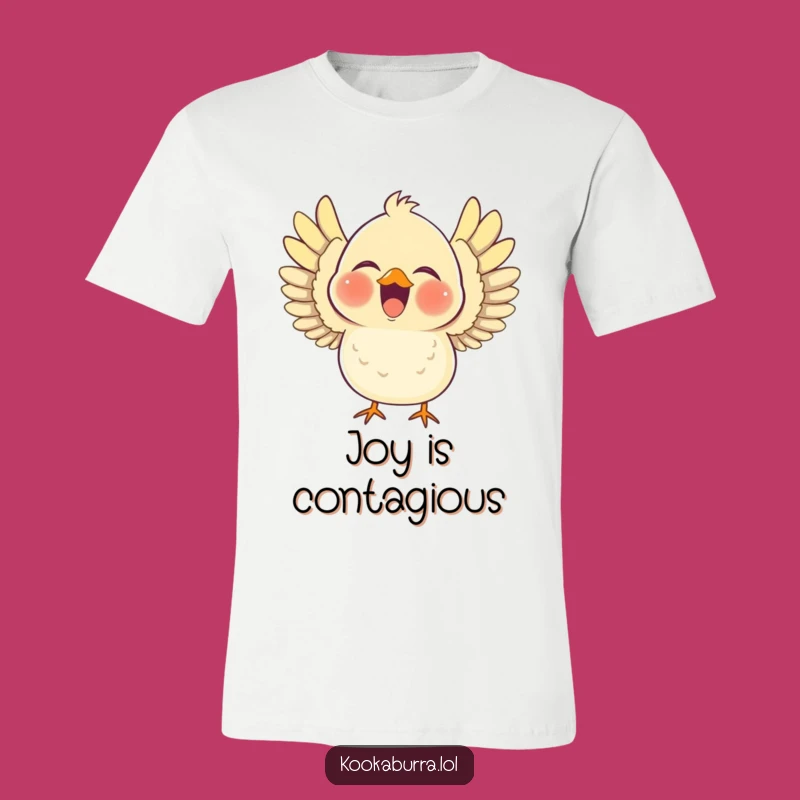 Funny Chubby Bird T-Shirt: Hearty Laugh Wings Out Tee, Cheerful Gift