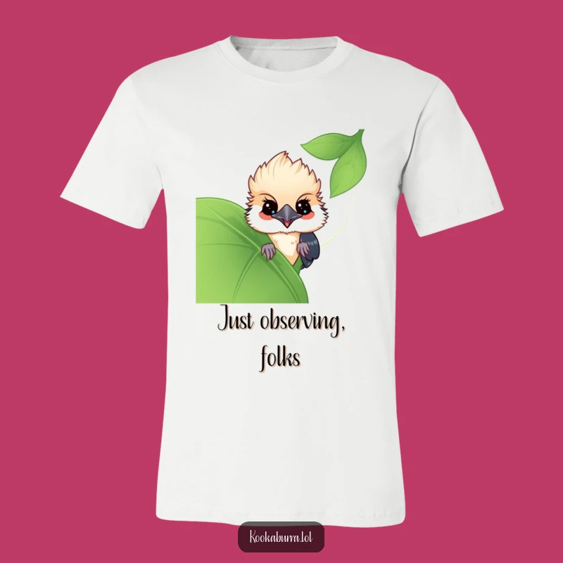 Funny Kawaii Kookaburra Tee: Playful Hide-and-Seek, A Hilarious Bird Surprise Gift