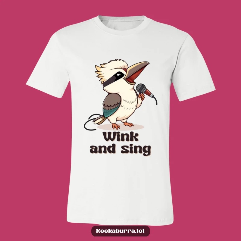 Funny Kookaburra Microphone T-Shirt: Your Go-To for Comedic Performances
