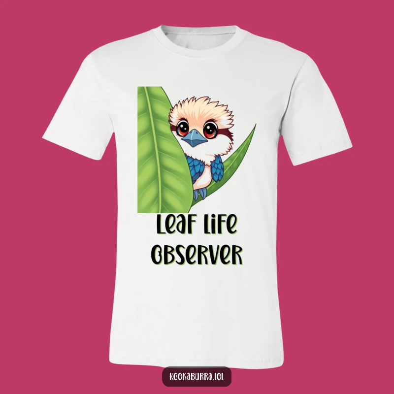 Funny Kookaburra Peeking T-Shirt: Big Eyes, Bold Humor for Bird Enthusiasts