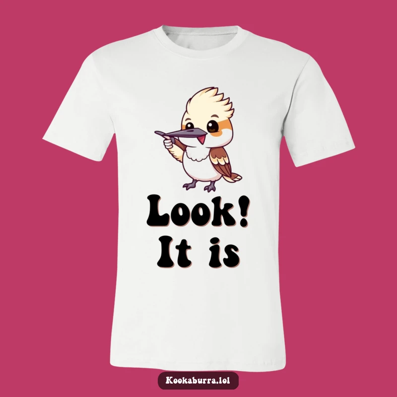 Funny Pointing Kookaburra T-Shirt - Exciting & Humorous Bird Apparel